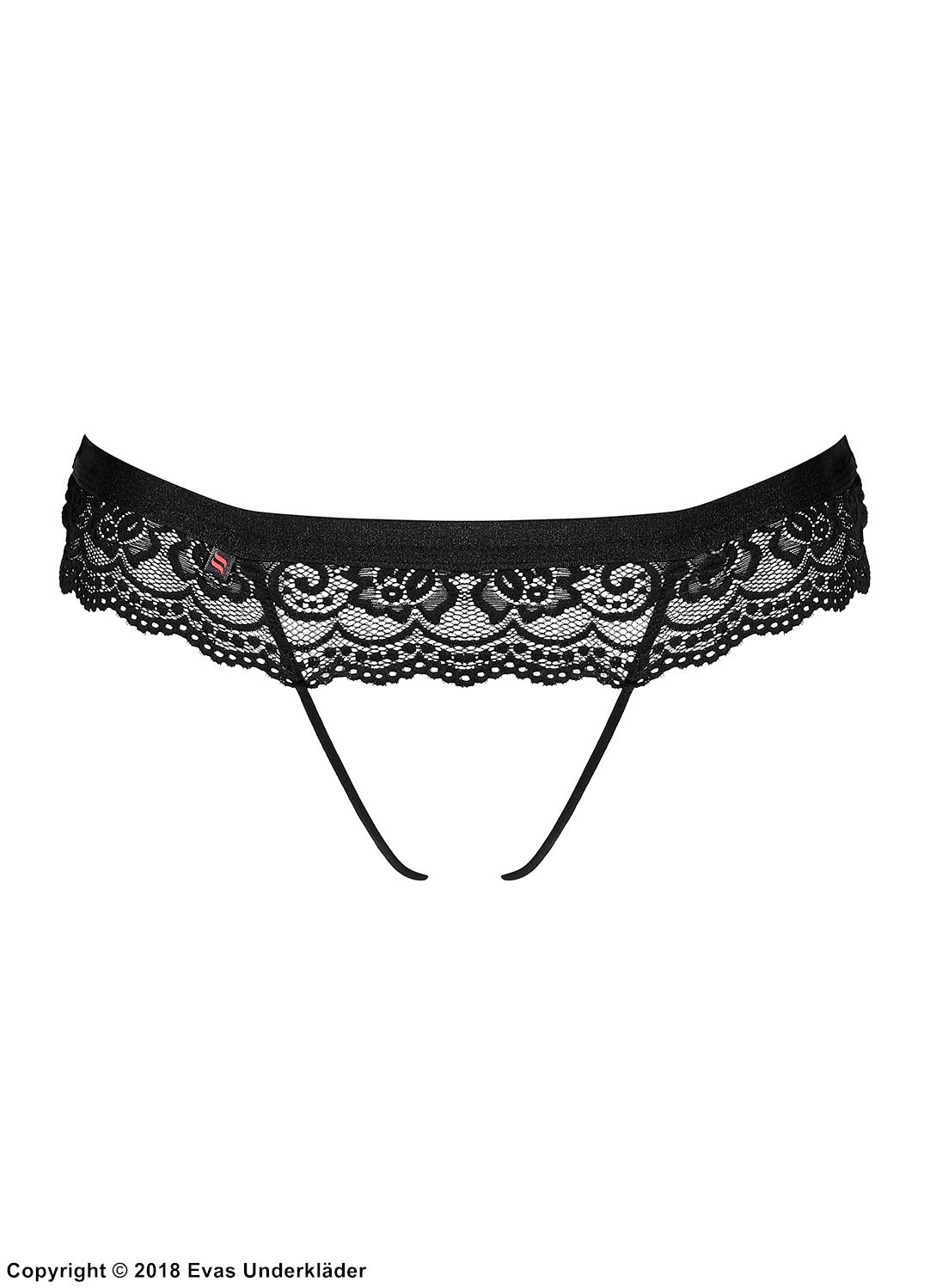 Revealing Panties Lace Open Crotch Thin Straps